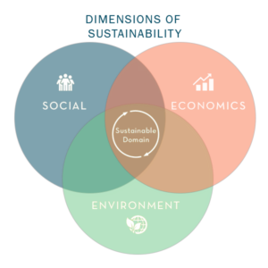 Dimensions of Sustainability diagram